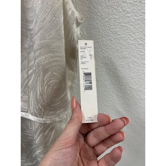 Gianni Bini 10 White A Line Tank Top Sparkly Tank Top Dress - Picture 5 of 8